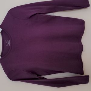 LL Bean XS Petite knit top. Purple. Long sleeves